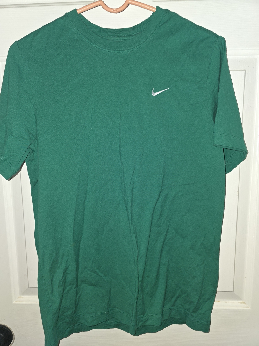 Nike Emerald Green Short-Sleeve Crew Tee with White Swoosh